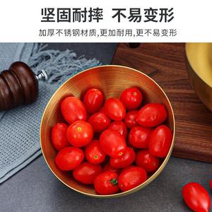 Stainless Steel Salad Bowl Gold Finish 18cm For Home Kitchen Use - Product Image 5
