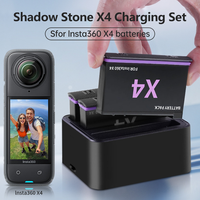 Batterie Insta360 X4 2500mah Charge rapide Hub Chargeur étui 3 emplacements pour Insta 360 X4 Accessoires d'alimentation