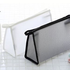 Travel Storage Waterproof Portable <b>Transparent</b> PVC Mesh Toileting and <b>Makeup</b> <b>Bag</b> - Product Image 1