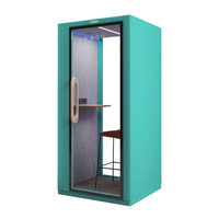 Cabine téléphonique de bureau mobile insonorisée et portable pour petites entreprises, idéale pour la sécurité incendie et l'intimité