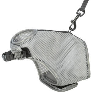 Harnais souple avec laisse en maille grise pour chien – Équipement de promenade pour animaux de compagnie - Product Image 1