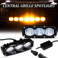 Nuevos Accesorios para Automóviles, Luz de Marcador para Camiones, Foco LED para Parrilla Central, Resistente al Agua IP67, Ámbar/Rojo/Transparente, 12-80V, 15W/18W