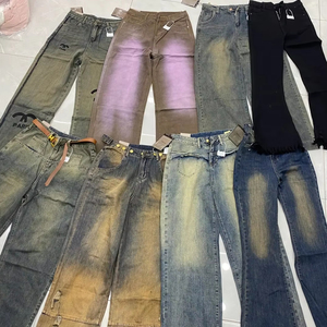 2025 autunno <span class=keywords><strong>Jeans</strong></span> Casual a gamba dritta pantaloni eleganti in Denim elasticizzato con Logo in <span class=keywords><strong>vita</strong></span> a basso prezzo - Product Image 1