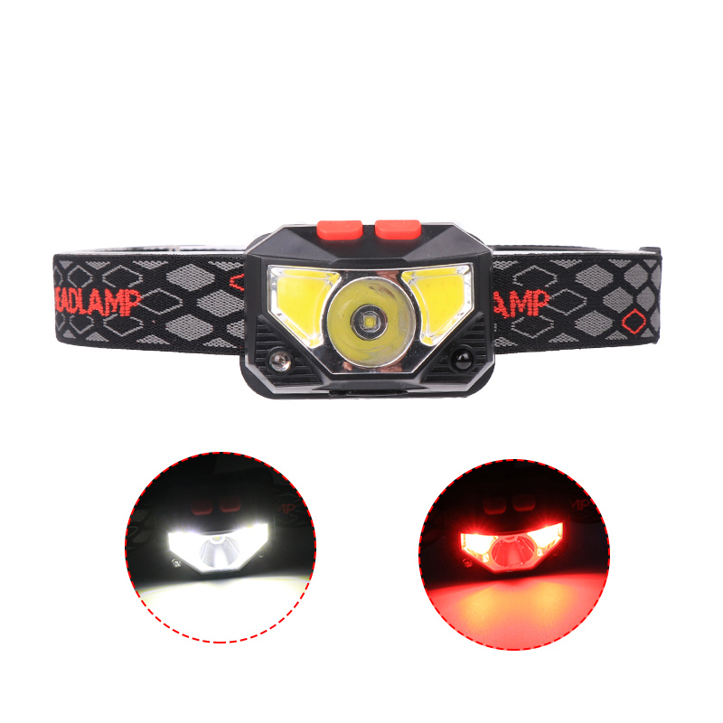 Водонепроницаемый Головной фонарь с датчиком движения тела, светодиодный фонарь на голову, миниатюрный Cob светодиодный налобный фонарь для дождливой ночной рыбалки, кемпинга, 6 режимов