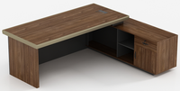 Estación de Trabajo Moderna para Oficina con Cajones y Archivadores, Escritorio para Gerente con Mesa de Madera Moderna