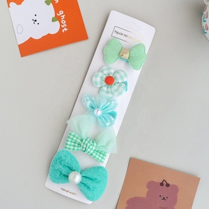 パールボウノットバンクリップフラワーについての甘い女の子のヘアクリップアクセサリー - Product Image 6