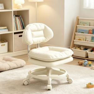 Sgabello con Ruote Universali, Panca con Ruote per Bambini, Piccola Sedia, Sedia con Barra Portaoggetti - Product Image 4