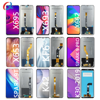 Display LCD Originale all'Ingrosso per Tecno Infinix, Schermo Digitizer Assembly per Telefoni Cellulari Tecno KE7 KE6 Spark 7