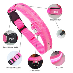 <span class=keywords><strong>Collar</strong></span> y Correa para Perro con LED Intermitente Recargable Personalizado, Certificado por BSCI, para Seguridad Nocturna al Aire Libre - Product Image 2