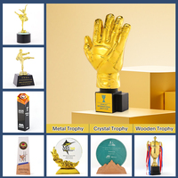 Trophées personnalisés de football pour la compétition sportive - Meilleur Gardien de But - Trophées en métal durable, souvenir de luxe, trophées génériques, coupe de championnat