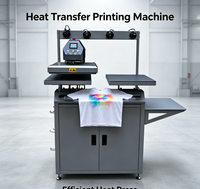 Nouvelle presse à chaud pneumatique à haute efficacité à ouverture automatique pour vêtements, idéale pour les petites entreprises