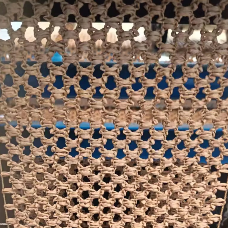 Reliable Quality Wholesale Washable Paper Straw Crochet Fabric Soft-Touch Straw Textile Gift Wrapping Craft Paper Woven Fabric