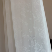 Cortina translúcida de jacquard floral con diseño de mariposas francesas, directa de fábrica, que filtra la luz y ofrece privacidad, para dormitorio o sala de estar.