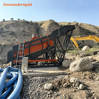 Laveuse d'or à faible consommation d'énergie, type Sluice Box, 200 tonnes/heure, avec crible vibrant et taille de maille personnalisable pour l'exploitation minière à grande échelle