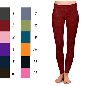 Ouze Offres Spéciales coloré Yoga taille bande beurre doux Double brossé <span class=keywords><strong>noir</strong></span> collants Leggings pour les femmes - Product Image 2