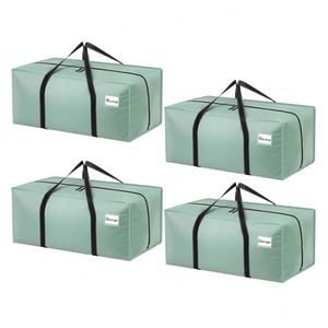 Bolsas de Almacenamiento de Ropa Resistentes, Ecológicas, Multifuncionales e Impermeables con Cierres para Mudanzas, Campamentos y Viajes - Azul Claro - Product Image 1
