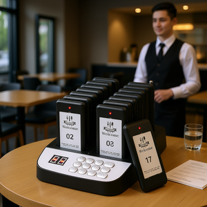 Système d'appel sans fil Vevor pour restaurants, 16 buzzers, alimenté par batterie, pour appeler les clients dans les restaurants et les hôtels - Product Image 2