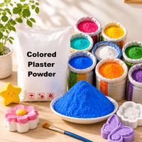 Poudre de gypse colorée sans bulles en 12 couleurs pour la sculpture artisanale DIY