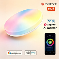 Plafonnier LED intelligent Eboy RGBCW 2000LM IP20 Tuya WiFi pour contrôle par capteur et application, dimmable, en alliage d'aluminium