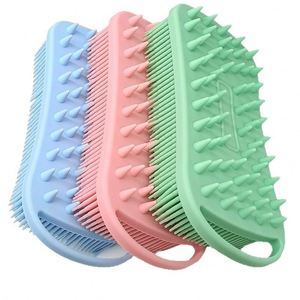 2-in-1 Soft Silicone <b>Bath</b> Brush | Multifunctional Pet Grooming & Body <b>Scrubber</b> Promotional Gift - Product Image 1