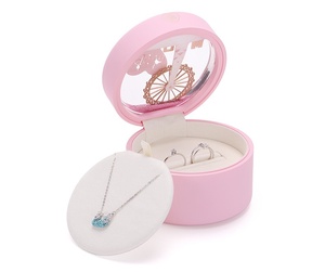 Boîte d'emballage de bijoux de chaîne d'ensemble de bague accessible de luxe avec des perles de lampe de capteur de grande roue de scène de sables mouvants pour des cadeaux - Product Image 4