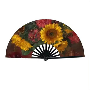 Éventails pliants personnalisés en bambou de 13 pouces pour événements, avec impression et logo, pour musique et événements, vente en gros - Product Image 1