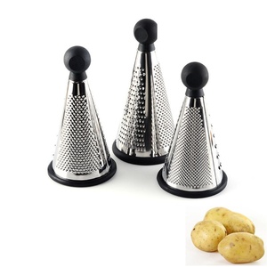 Multifunctional Soft Grip Cheese Grater Stainless Steel Grater 3 Sided Cheese Shredder & <b>Vegetable</b> <b>Chopper</b> - Product Image 2