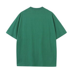 Camisa em Algodão Cardado 20, 230g, Vintage, Lisa, Gola Redonda, Manga Curta, Ajuste Solto, Respirável, Tamanho Grande, Fornecimento Transfronteiriço - Product Image 5