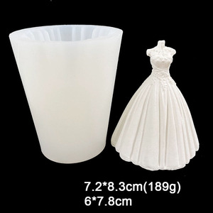Stampo in Silicone B-5072-23 per Torta, Sapone, Candela, Aromaterapia, con Motivo Abito da Sposa e Gonna Vaporosa, per Creazioni 3D - Product Image 6