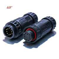 LLT M19 600V 20A Connecteur étanche Plug and Socket 2 3 4 5 6 7 8 9 10 pin Wire Waterproof Connector