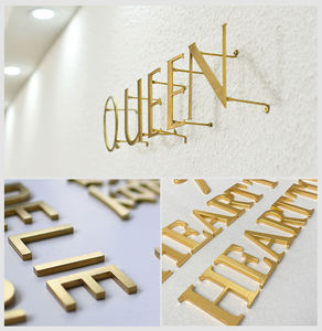 Lettres de signalisation électronique en acrylique en acier inoxydable tridimensionnelles non lumineuses, lettres de marquise IP65, métal imperméable, personnalisable, boutique - Product Image 4