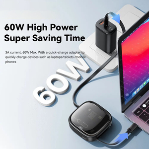 Organizador de Cables Integrado Cuadrado con Juego de Adaptadores, Regalo Perfecto, Soporte de Escritorio, Kit de Adaptadores de Cables para Viaje - Product Image 3