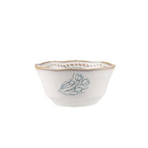 Custom Retro Ceramic <b>6</b>-Piece Plant Pattern Bowl Dish <b>Set</b> with Tulip French Relief Design Microwave Safe Reusable Oval Shape - Product Image 5