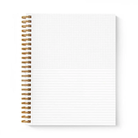Bloc-notes à spirales relié en cuir bleu marine, pages intérieures vierges, reliure cousue, carnet en velours, pages intérieures personnalisées, planificateur Dow Ling