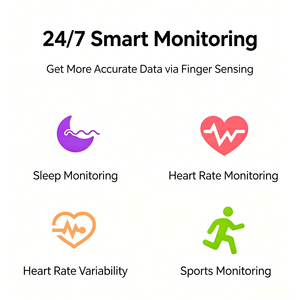 AI 건강 트래커, 심전도 수면 SpO2 모니터링, IP68 방수, 남녀공용 NFC 컨트롤, 세라믹 베젤, 마그네틱 고속 충전 기능 탑재 스마트 링 - Product Image 6