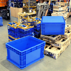 EU tiêu chuẩn biểu tượng tùy chỉnh rắn Stackable Thùng nhựa với nắp doanh thu hộp nhiệm vụ nặng nề lưu trữ Thùng Nhựa thùng - Product Image 3