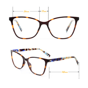 Luxury Thin Totorise Acetate Optical <strong>Frame</strong> Tritan Lightweight Cat <strong>Eye</strong> Shape Eyeglasses <strong>Frames</strong> with <strong>Crystal</strong> Decoration for Women - Product Image 3