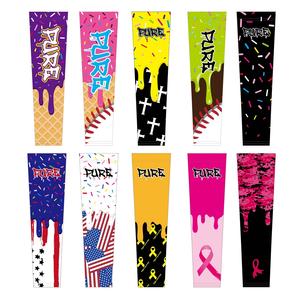 Manchons de bras sportifs personnalisés pour hommes, motif crème glacée éclaboussée, manchons de bras croisés pour le baseball, manchons de bras personnalisés pour le basketball pour enfants - Product Image 3