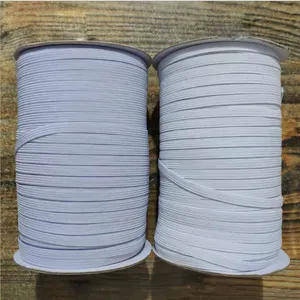 3mm, 4mm,5mm, 6mm, 7mm 8mm, 9mm, 10mm superior quality white black color flat elastic strap for garment sewing