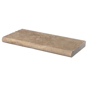 Noche Travertine French Pattern 3cm Paver Tumbled Honed Chiseled Bullnosed Eased Edge <b>For</b> <b>Garden</b> Villa <b>Pool</b> - Product Image 6