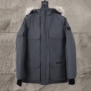 Parka de Invierno para Hombre, con Capucha, Cierre de Cremallera, Resistente al Viento, Estilo Canadiense, Abrigo Acolchado con Plumón de Ganso - Product Image 1