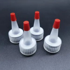 Tapa torcida de Punta Tapa de boquilla transparente puntiaguda Tamaño personalizado Botella de salsa Tapa superior Plástico