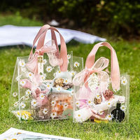 Sac cadeau marguerite transparent faveurs de mariage pour invités sac à main en PVC emballage cadeau distributions sacs boîte à bonbons fournitures de fête