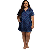Nouvelle robe de plage Plumeria sexy à col rabattu 2026, vêtements polynésiens, robes à motifs tribaux hawaïens, grande taille, robe personnalisée