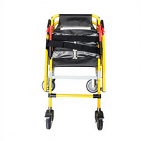 Chaise-échelle pliante avec poignées télescopiques, chaise d'évacuation d'urgence pour les opérations de sauvetage incendie et les soins aux personnes âgées
