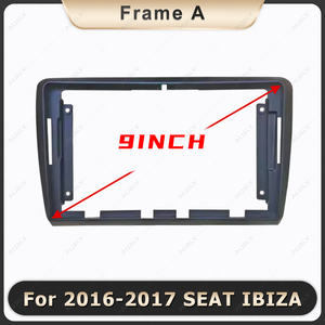 Aijia Oferta Especial Marco Estéreo para Radio de Coche de 9 Pulgadas para <span class=keywords><strong>SEAT</strong></span> <span class=keywords><strong>IBIZA</strong></span> 2016-2017 Unidad Principal 2DIN Modificación de Tablero Pantalla BT Carplay - Product Image 4