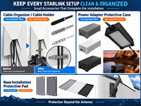 Collection d'accessoires Starlink OEM ODM : Étui de protection Mini Gen3 V5, Kit de montage Starlink, Organisateur de câbles, Emballage personnalisé