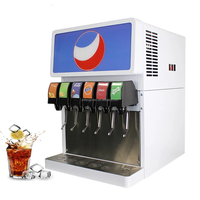 Machine de fabrication de soda post-mélange à 6 saveurs en acier inoxydable commercial