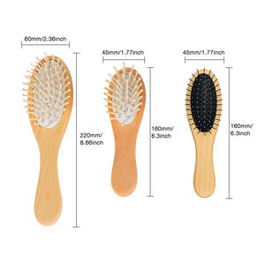 Wholesale Natural Bamboo Paddle <b>Hair</b> Comb Mini Wooden Air Cushion <b>Massage</b> <b>Hair</b> <b>Brush</b> For Salon <b>Hair</b> Care - Product Image 2