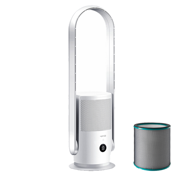 Smart Wireless Bladeless Air Purifier Fan Modern Floor Bladeless Rechargeable Fan With Tuya App Control